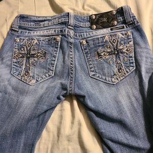 Miss Me cross bling pocket